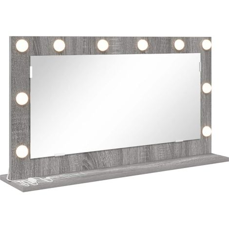 Miroir de vanité avec miroir Gris Sonoma 80 x 45 x 18 cm CFW798295 (1/5)