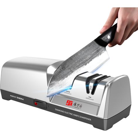 Aiguiseur de couteaux électrique TG2301, système en 2 étapes à 15 et 20 degrés, aiguisoir de couteaux en acier inoxydable avec fonction d'affûtage rapide (1/5)