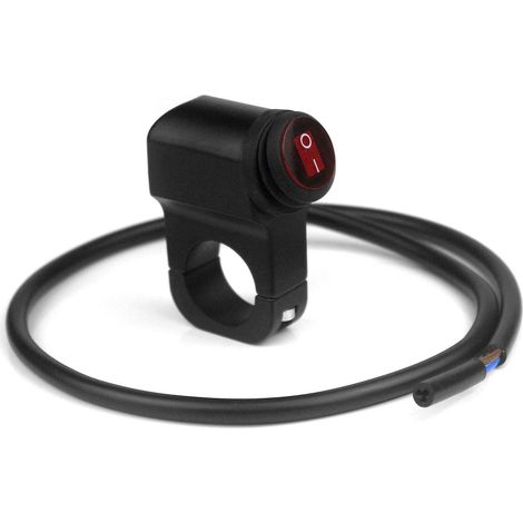 EASYCOMFORT 12V 16A Moto étanche lumière Cintre Phare Brouillard Spot on Off (Noir) (1/4)
