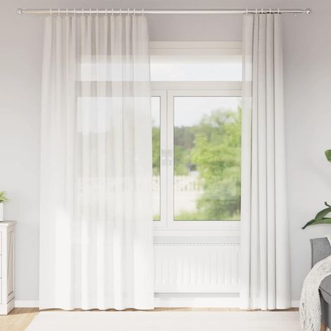 Voile Curtains with Rod Pockets 2 pcs White vidaXL