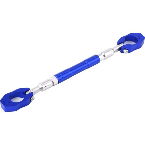 Barre transversale de guidon de moto 7/8 po réglable, levier d'équilibre renforcé, alliage d'aluminium CNC, universel, bleu (1/5)