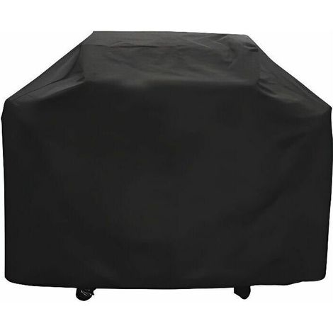 Housse Barbecue ,BBQ Couverture, de Gril Anti-UV/Anti-l'eau/Anti-l'Humidité pour Weber, Holland, JennAir 170x61x117cm Noire FUIENKO (1/4)