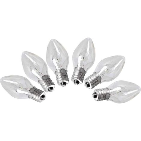 Lot de 6 Ampoules de la Lampe de Sel de l'HimalayaE12, 15 Watt pour Le décor de l'éclairage de la Chambre 220-240V