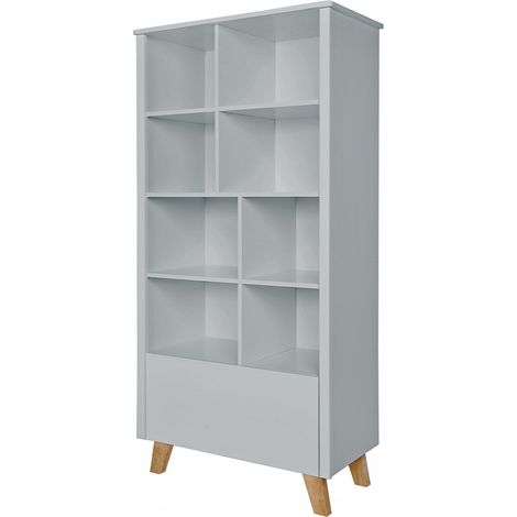 Bibliothèque 1 tiroir Novelies Zara Gris (1/5)