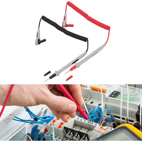 Câble de numérotation ANENG extensible à ressort, multifonctionnel, avec embout supplémentaire en silicone (1/5)