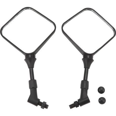 Paire de rétroviseurs carrés de moto, grand angle de vision réglable à 360 degrés, côté universel pour vélo de rue pliable, VTT (1/5)