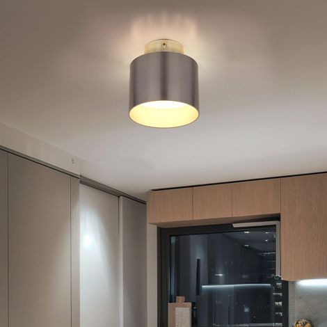 Deckenlampe LED Aufbauleuchte Flurlampe Deckenleuchte Wohnzimmerlampe, Backlight neutralweiß,  8W 240lm warmweiß, DxH 10x10,5 cm
