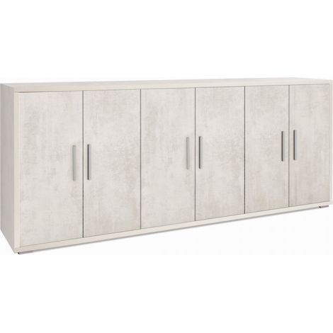 Armoire 6 portes 203L x 41P x H84 – Finition blanc mat – Sarmog (1/3)