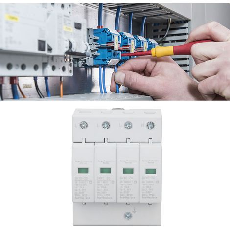 Parafoudre SNYE-20 T2 pour la surveillance domestique, boîtier/armoire de distribution 20 kA, protection secondaire, 4 pôles 385 V (1/5)