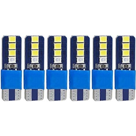 6er-Pack Canbus W5W T10 8 SMD 2835 LEDs für die Fahrzeugbeleuchtung (1/5)