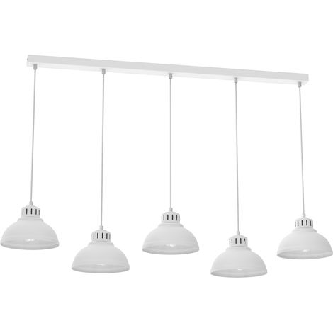Lampada a sospensione bianca Sven 125cm 5xE27 Luminex