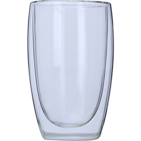 Tasses en verre à double paroi de 450 ml, en verre borosilicate transparent, résistantes à la chaleur, idéales pour le thé, les boissons chaudes, le vin ou le café. Idée cadeau d'anniversaire. (1/5)