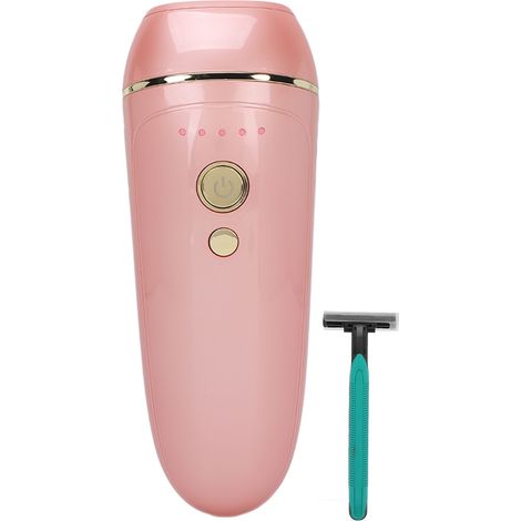 Épilateur électrique portable à lumière pulsée (IPL) pour aisselles, dos, jambes et bras, sans douleur, 110-240 V, prise européenne plaquée or rose (1/5)