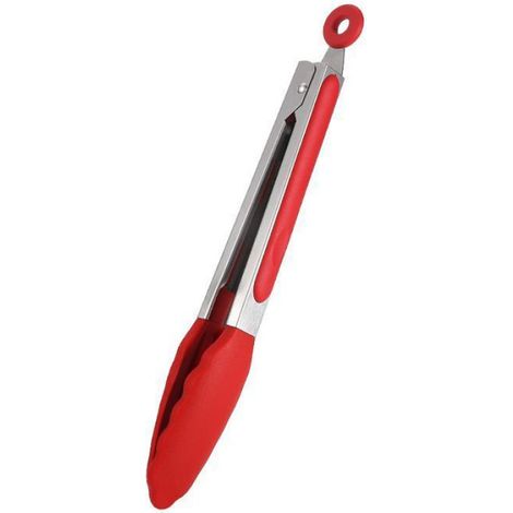Pinces De Cuisine - Acier Inoxydable Et Silicone - Résistantes À La Chaleur Jusqu'à 120 °C - Pour Barbecue Et Cuisinière - Lot De 1 (1/4)