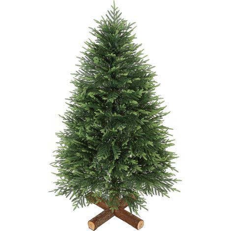 HOMCOM 5ft Artificial Christmas Tree, Auto Open, Fir Wood Base, Green (1/5)