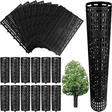 Lot de 15 protections extensibles pour tronc d'arbre - Protection contre les écorces d'arbre, les plantes et les arbres, facile à utiliser, excellente protection contre les tondeuses (1/5)