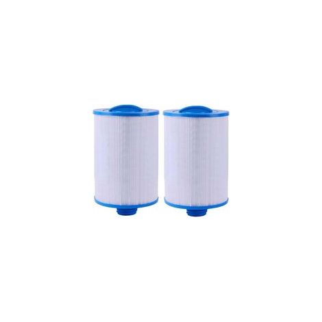 Paquete de 2 cartuchos de filtro para jacuzzis – Diámetro 150 mm – Altura 241 mm – Superficie de filtración 45 m² – Compatible con Unicel, Pleatco, Waterway FC0359