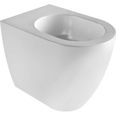 Bidet a terra filo parete in ceramica bianca serie comoda AZZURRA (1/4)