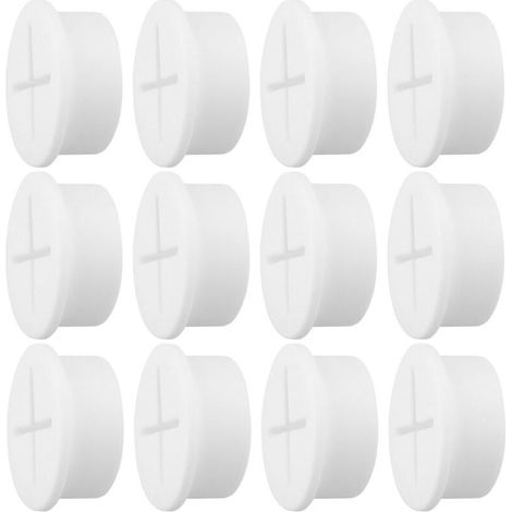 Passe-câbles de bureau, manchons en caoutchouc souple et silicone de 25 mm pour bureaux, tables et autres meubles, blanc (lot de 12) (1/4)