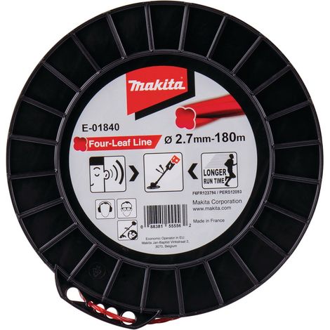 Makita Mähfaden Four-Leaf Rot 180 m Ø 2,7 mm - E-01840