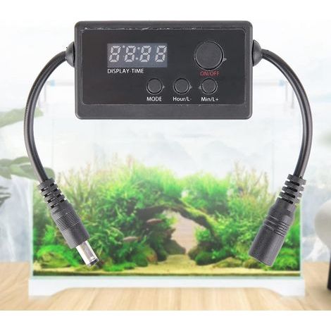 LED Aquarium Controller, 8-Program Timer, 100-Level Dimmer, Fade Mode, LED Display, For Ponds (1/5)