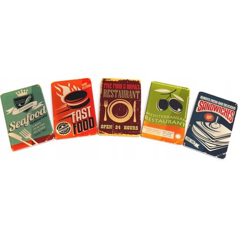 Magneti da frigo - cartone vintage Fast Food (1/3)