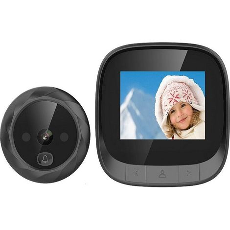 2.4 Inch Mini Digital Peephole Viewer Door Camera Smart Wireless Remote Video Doorbell Smart Visual Intercom Home HD Night Vision WiFi Security Door Bell for Women Men Adults