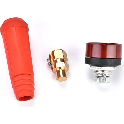 connecteur rapide de câble de soudage rouge de style européen DKJ10-25, adaptateur à fixation rapide (1/5)