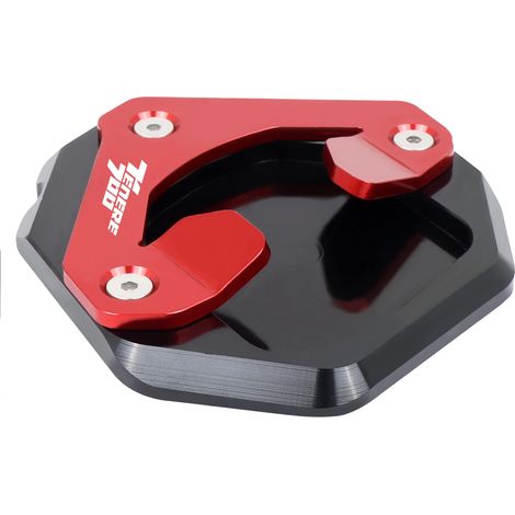 Béquille latérale (rouge avec logo) compatible avec YAMAHA TENERE 700 XTZ 700 (2019-2023) - Extension de béquille - Patin de support latéral maxpower (1/4)