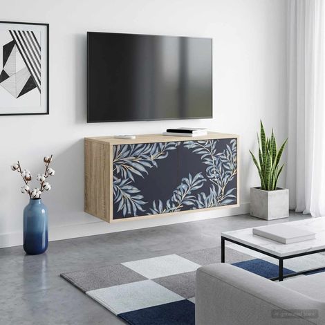 vidaXL Wall-mounted TV Cabinet DOKKUM 69 x 33 x 40 cm Sonoma Oak (1/5)