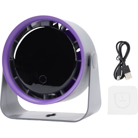 Wiederaufladbarer Tischventilator mit LED-Anzeige, neigbar und leise – ideal für Schlafzimmer, Büro und Studentenwohnheim.