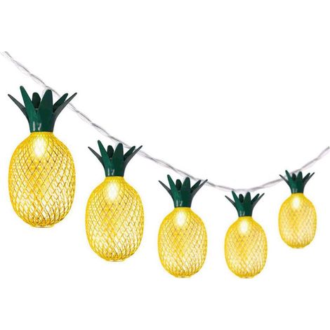 Ghirlanda luminosa a forma di ananas da 3 m con 20 LED, luci decorative tropicali per patio, camera da letto, matrimoni e feste (1/5)