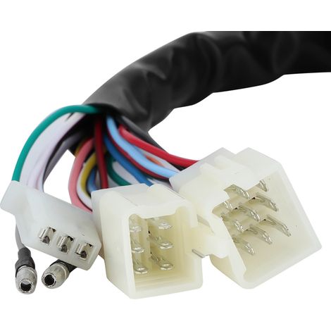 Modification de moto avec tableau de bord LCD à écran bleu, vitesse réglable (1 à 6 vitesses), tachymètre, jauge de température du liquide de refroidissement et jauge à carburant, 2 ou 4 cylindres. (1/5)