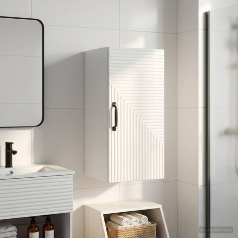 vidaXL Armario de pared para baño HAARLEM Blanco Brillante (1/5)