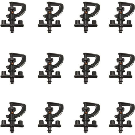 Irrigation Sprinkler,360° Rotating G Type Micro Sprinkler Nozzle Garden Plant Irrigation Atomizing Sprinkler(12pcs)