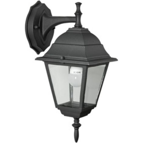 Lanterna Giardino Esterno Lampioncino Parete Alluminio Nero New York 35 Small