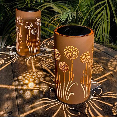 Lanternes solaires sculptées vintage, charmantes lanternes décoratives étanches de style marocain et damassé, absorption d'énergie solaire pour terrasse ou porche-AquaForge