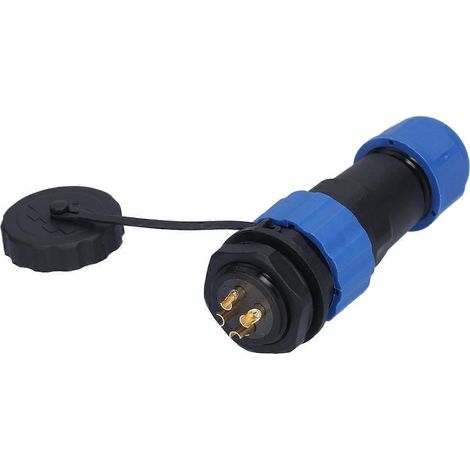 Luftfahrtstecker IP68 wasserdichter Stecker mit rückseitiger Mutter, Stecker und Buchse, Stoßanschluss, 380 V, SP204-Stift