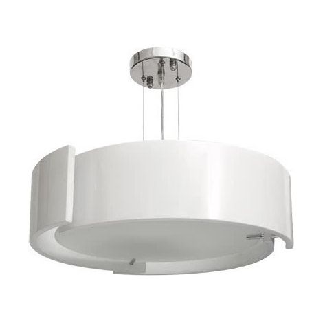 Pendentif oslo 8xe27 h.reg.xp.93cm blanc/chrome