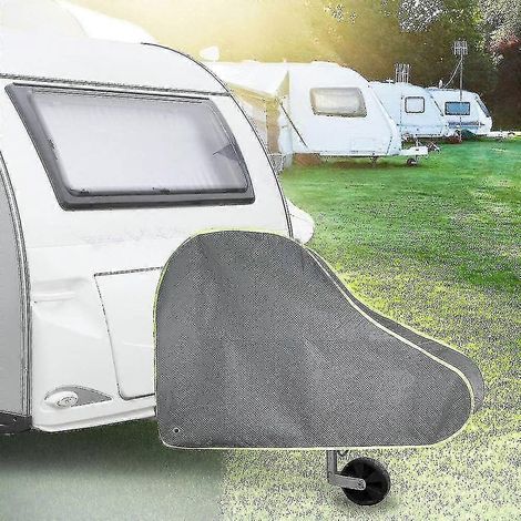 Housse de barre de remorquage, housse de protection pour caravane et remorque, housse de barre de remorquage universelle - Gris (1/5)