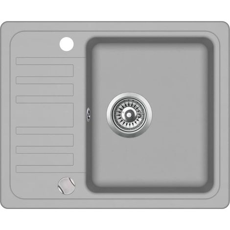 Fregadero de granito de una cubeta 57,5 x 46 cm gris 020002322 (1/4)