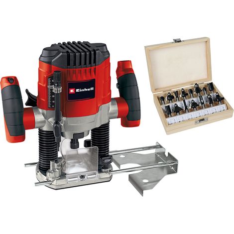 Einhell Défonceuse TC-RO 1155 Kit (1100 watts, adaptateur d'extraction Ø 35 mm) Livré avec Accessoire et un jeu de fraisage de 15 pièces (1/5)