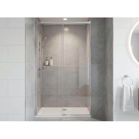 Porte de douche LUXOR 1100 mm, verre clair (1/4)