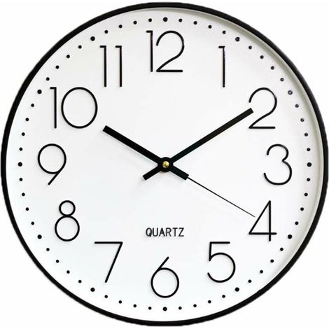 royaluxe - Horloge murale numérique de 30,5 cm, grande horloge murale à quartz silencieuse sans tic-tac, grand écran mural pour cuisine, maison, salon, chambre, école, bureau, facile à lire et aliment (1/5)