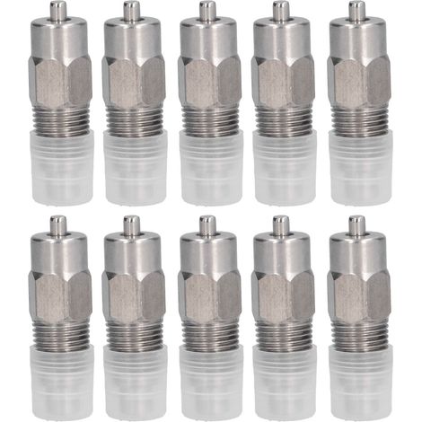 Bebedero de acero inoxidable con tetina [tipo rosca] - Kit de bebederos antigoteo para animales pequeños y granjas