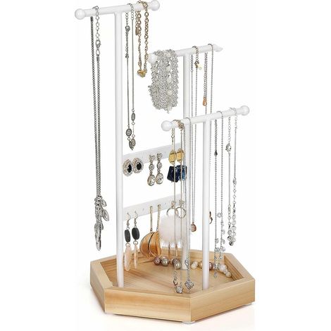 Soporte para joyas blanco de 36 cm