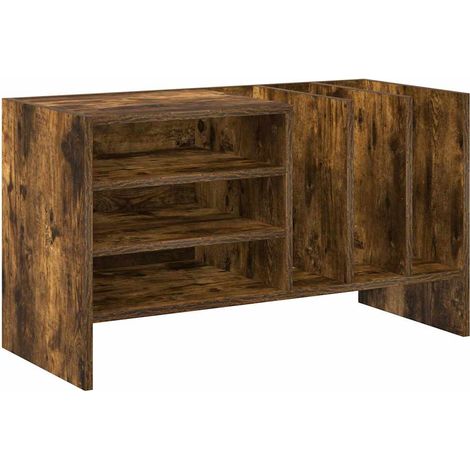 Maison Exclusive - Mobile porta vinili Rovere fumé 78.5 x 35 x 45 cm