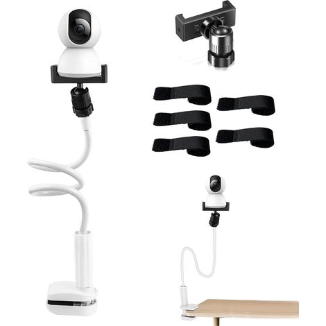 Support de moniteur de bébé, support universel flexible pour bébé vidéo, clip pour lit de bureau, pour ABM700/SM50B/UU24/BM01/HB6550/HB65/HB6560 support Webcam (1/5)