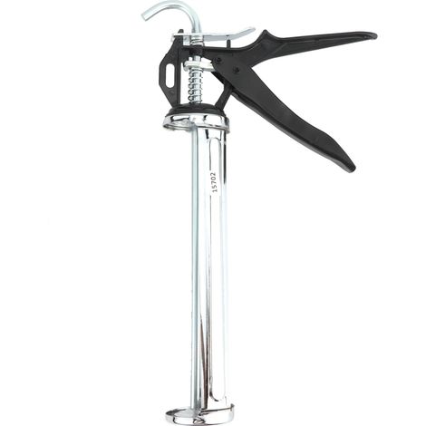 Pistolet à calfeutrer en acier inoxydable, cadre cylindrique rotatif, poignée de pression, outil de remplissage 15702