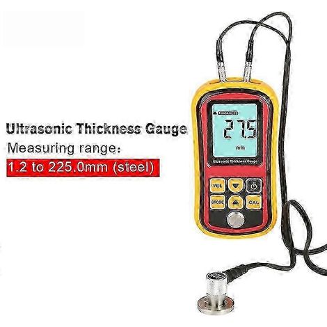 Jauge d'épaisseur à ultrasons Standard Smart GM100, jauge d'épaisseur pour métaux, jauge d'épaisseur pour tôles d'acier, jauge d'épaisseur numérique (1/5)